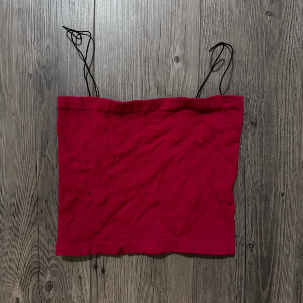 Free people red crop tank xs/s